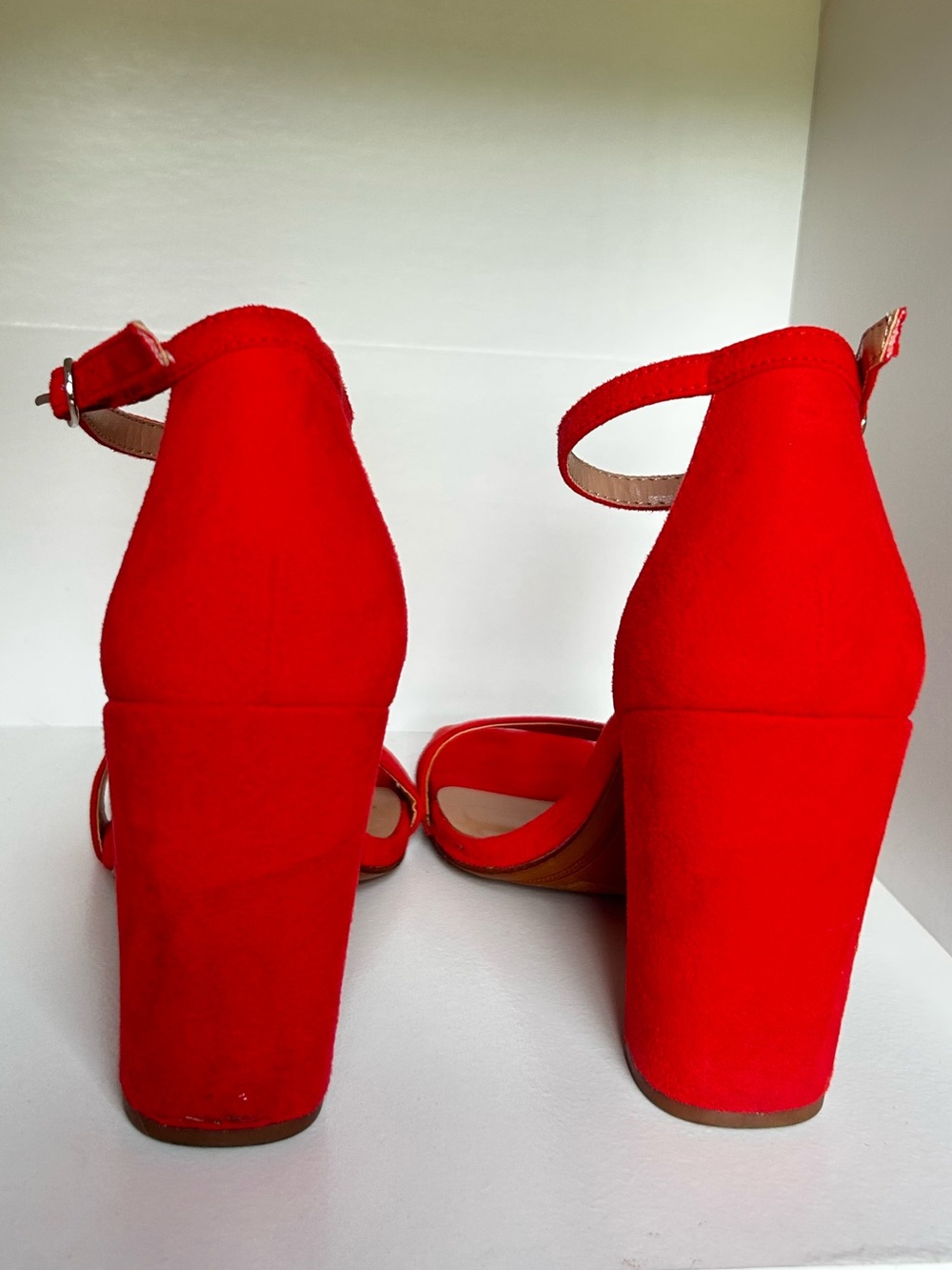 A. New Day/ Woman’s Strappy Heel/ coral orange color/ Size US 8 - Picture 5 of 8